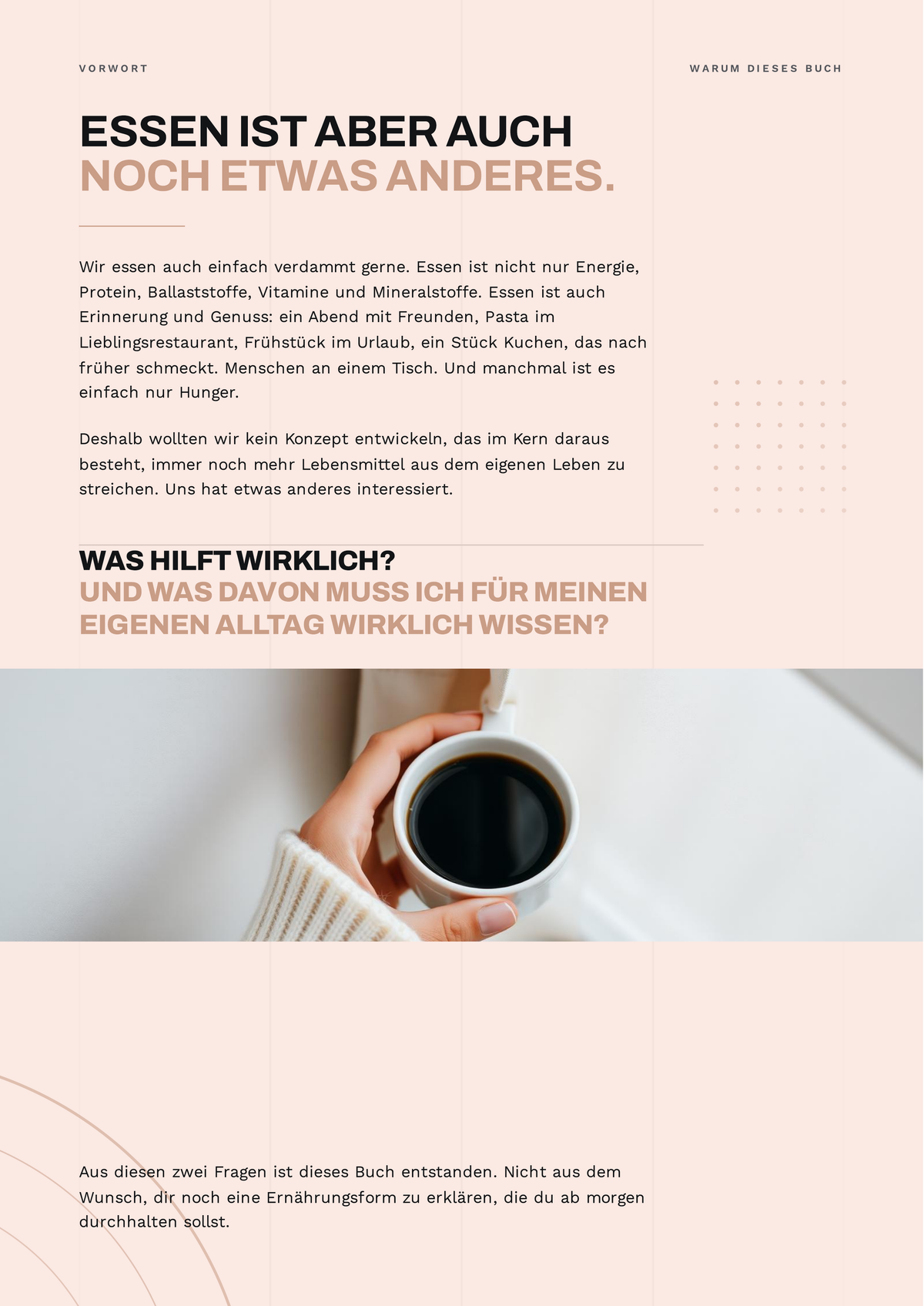 FOOD. LET’S MAKE IT SIMPLE.
Verstehen, was du isst. Verändern, wie du dich fühlst.

330 Seiten über Essen. Nicht darüber, was du alles nicht mehr essen darfst.