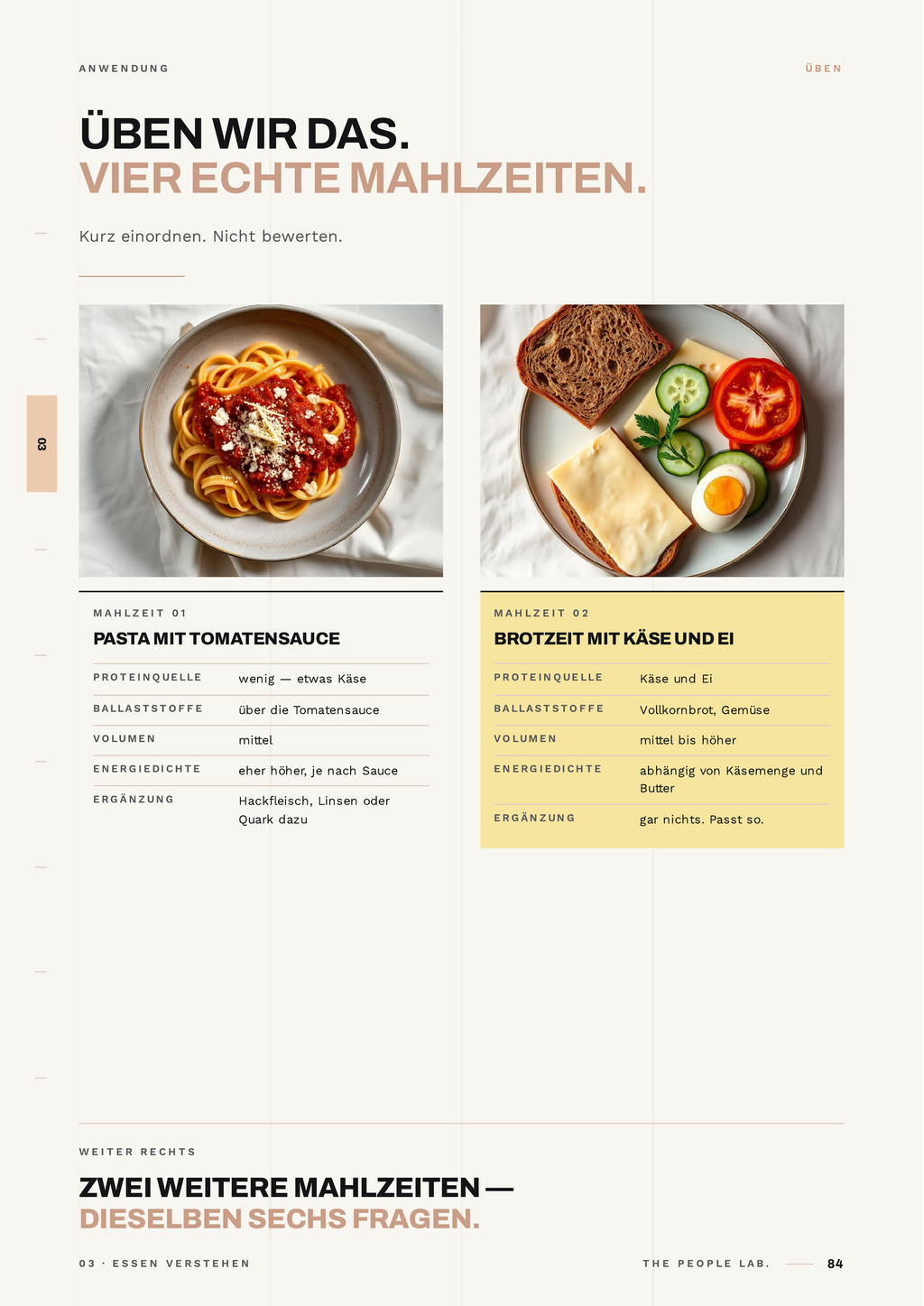 FOOD. LET’S MAKE IT SIMPLE.
Verstehen, was du isst. Verändern, wie du dich fühlst.

330 Seiten über Essen. Nicht darüber, was du alles nicht mehr essen darfst.