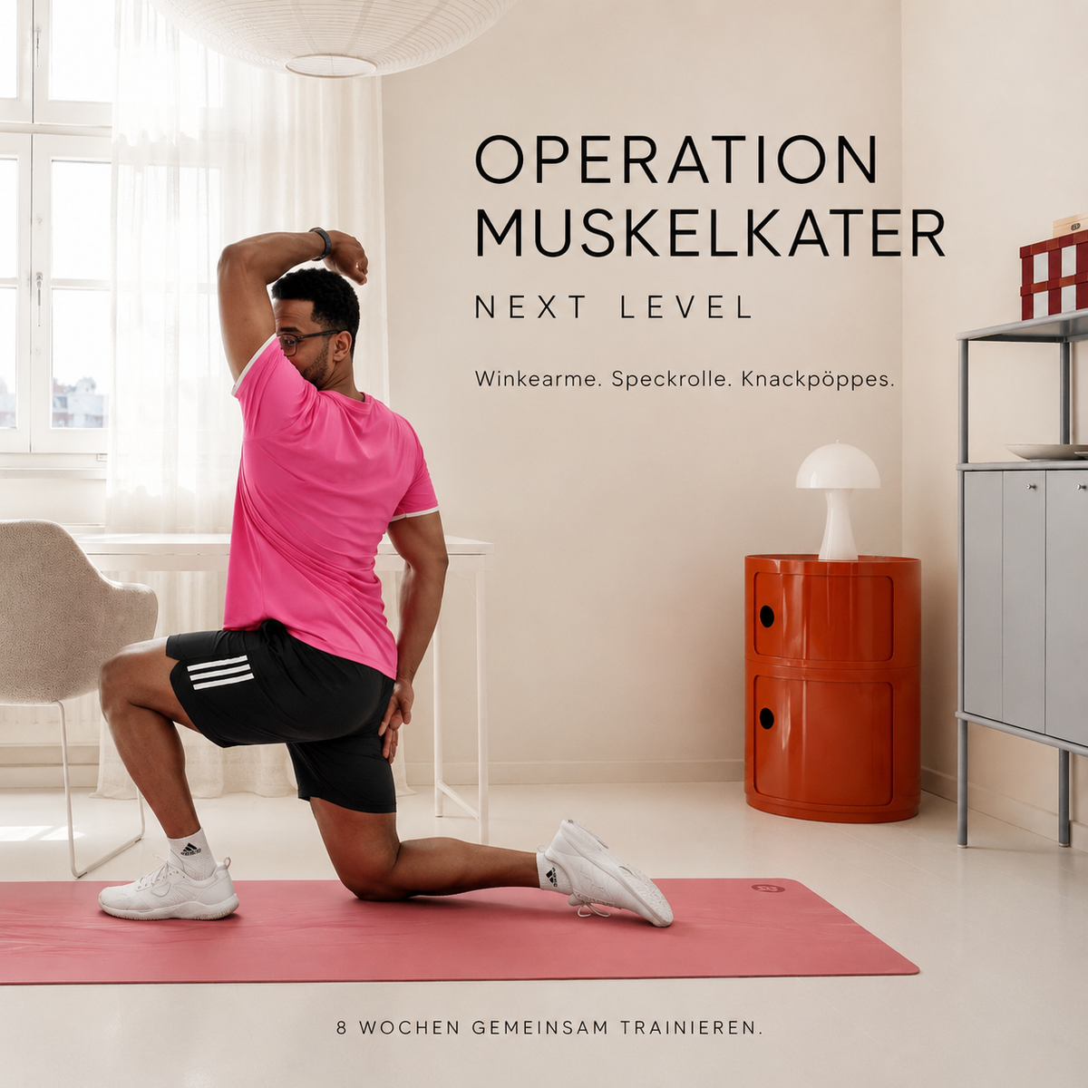 Operation Muskelkater geht weiter: 3 Live-Krafttrainings mit Rico, Community-Trainings, Aufzeichnungen, Trainingspläne und großes Q&A. Einstieg jederzeit möglich.